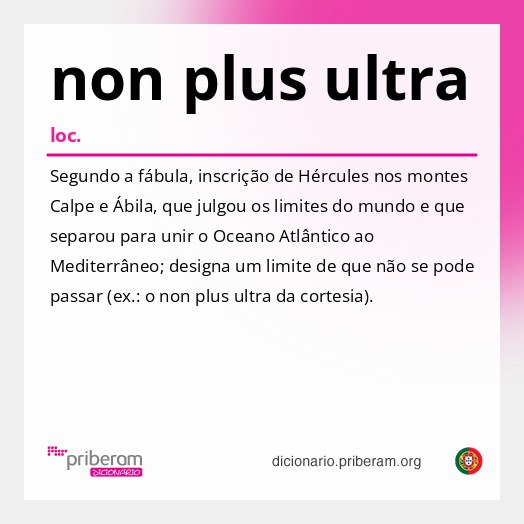 Significado de non plus ultra